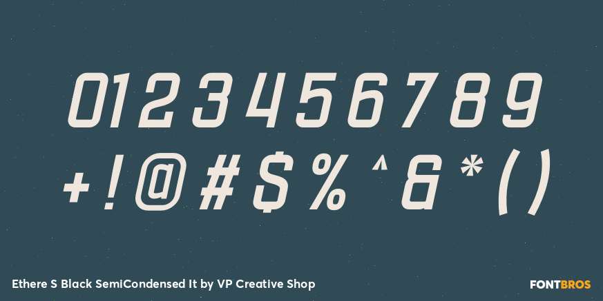 Ethere S Black SemiCondensed It Font Poster #4