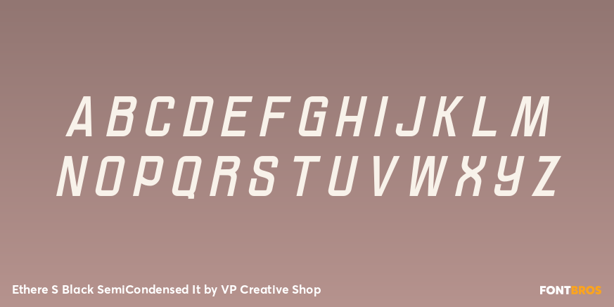 Ethere S Black SemiCondensed It Font Poster #2