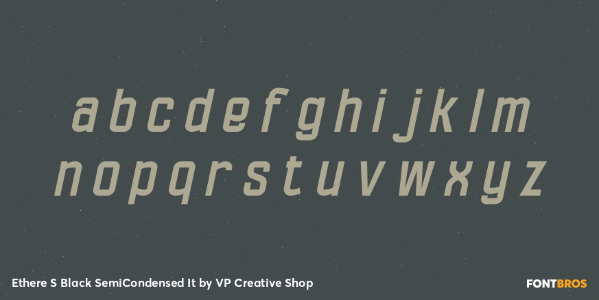 Ethere S Black SemiCondensed It Font Poster #3