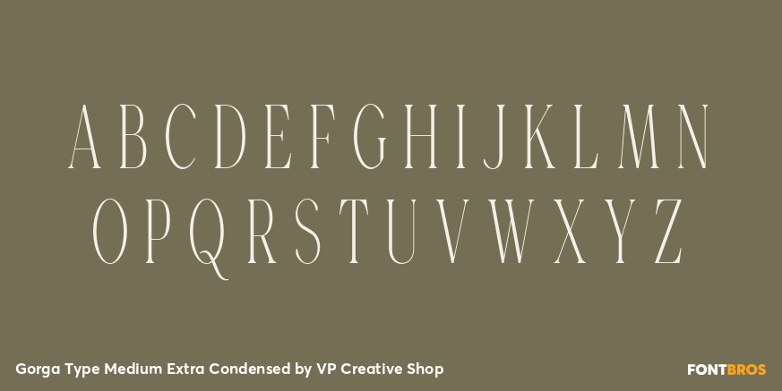 Gorga Type Medium Extra Condensed Font Poster #2