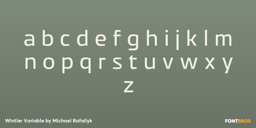 Wintler Variable Font Poster #1
