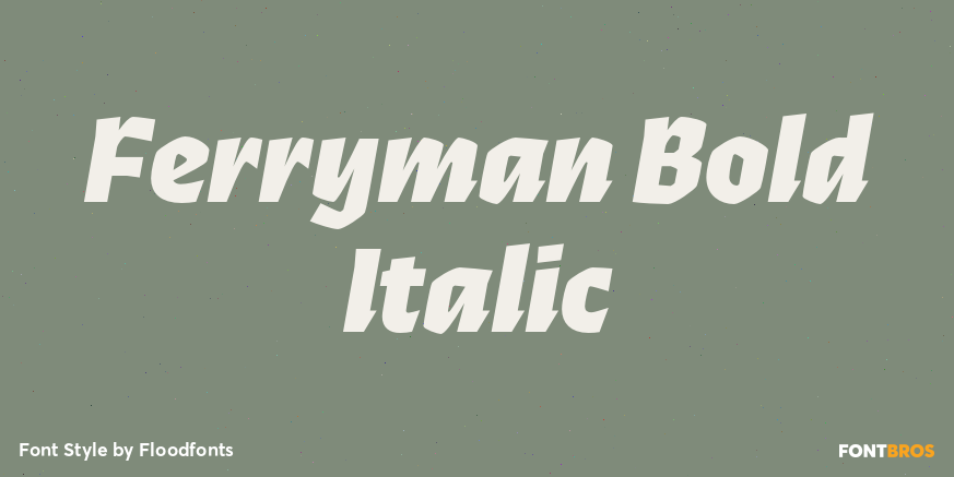 Ferryman Bold Italic Poster