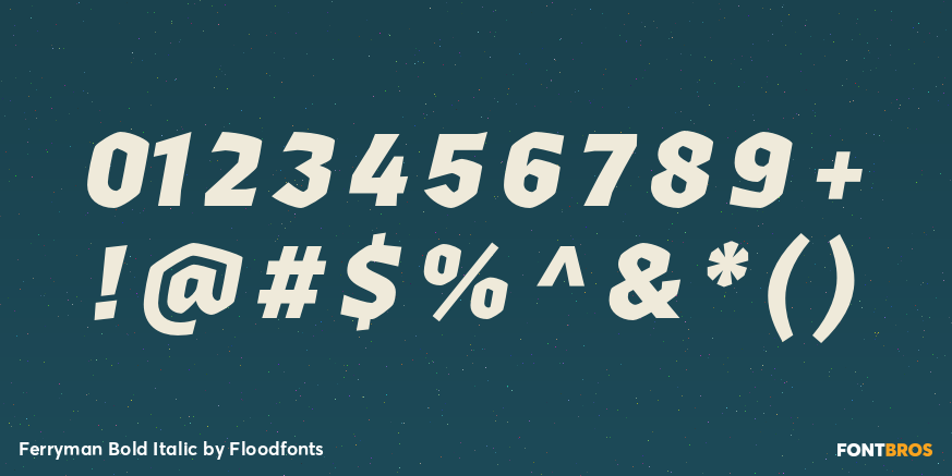 Ferryman Bold Italic Font Poster #1