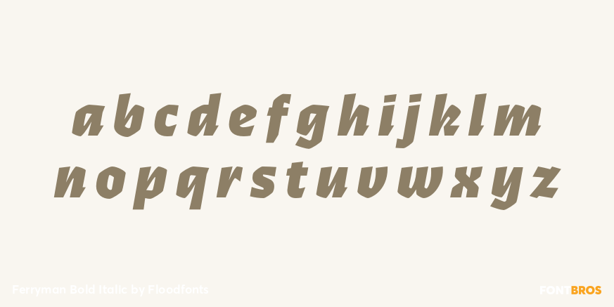 Ferryman Bold Italic Font Poster #1