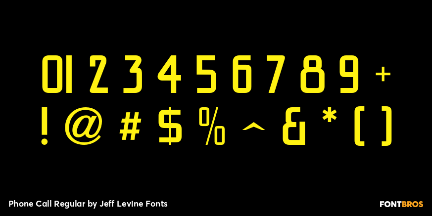 Phone Call Regular Font Poster #1