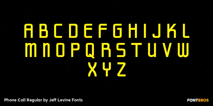 Phone Call Regular Font Poster #2