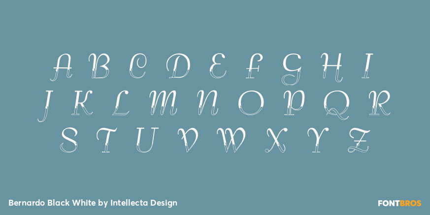 Bernardo Black White Font Poster #1