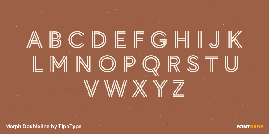 Morph Doubleline Font Poster #1