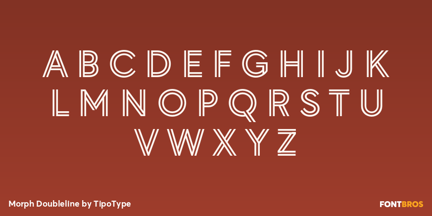 Morph Doubleline Font Poster #1