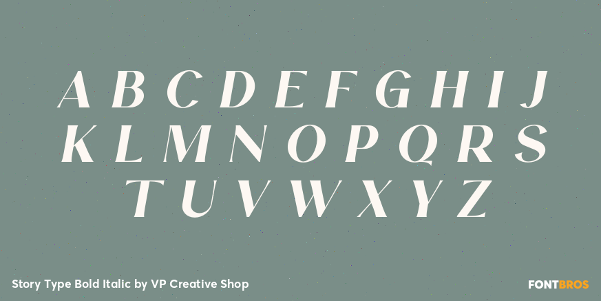 Story Type Bold Italic Font Poster #2