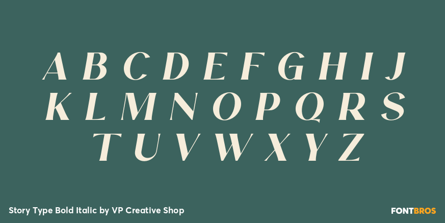 Story Type Bold Italic Font Poster #3