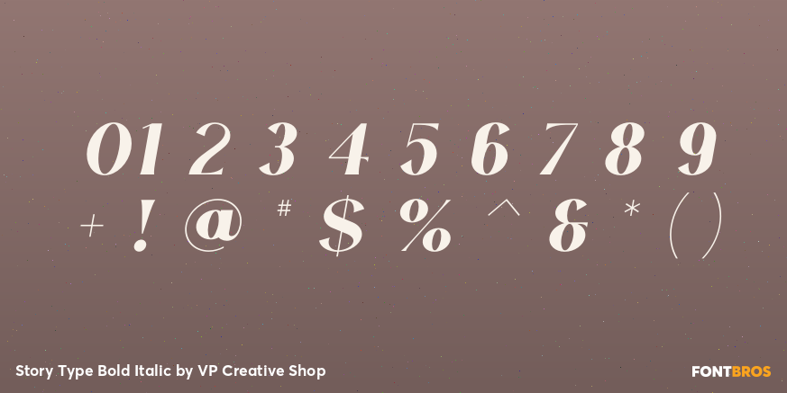 Story Type Bold Italic Font Poster #4