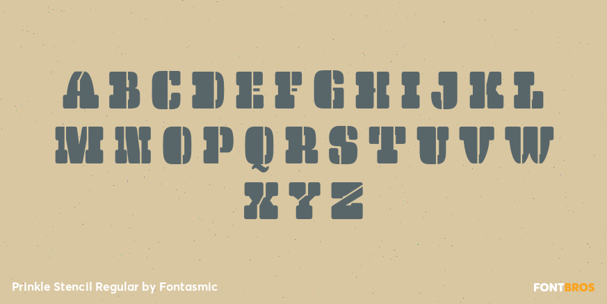 Prinkle Stencil Regular Font Poster #2