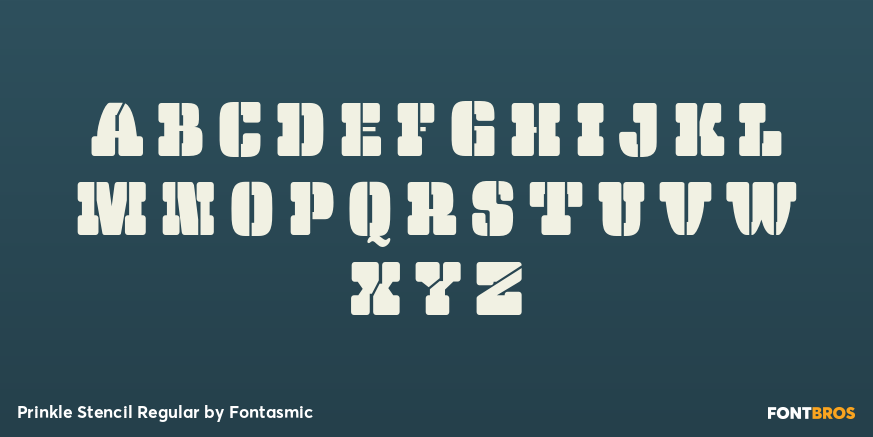 Prinkle Stencil Regular Font Poster #3