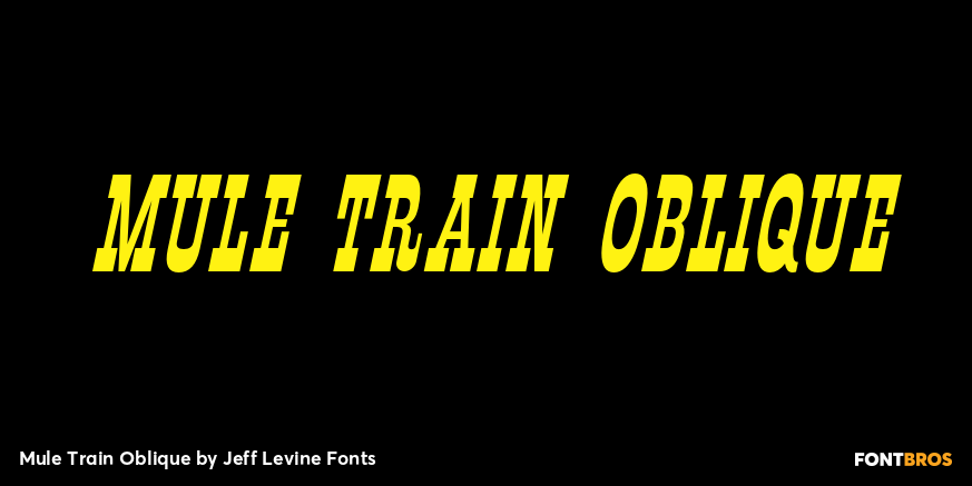 Mule Train Oblique Font Poster #1