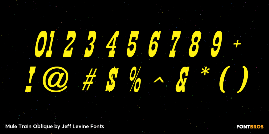 Mule Train Oblique Font Poster #4
