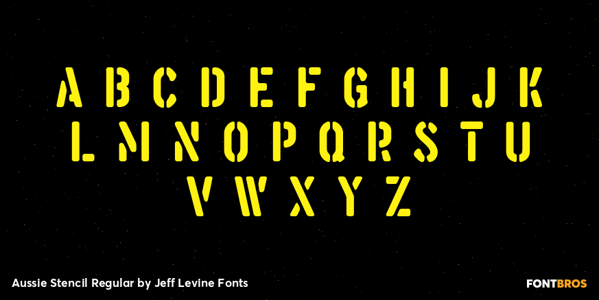 Aussie Stencil Regular Font Poster #3