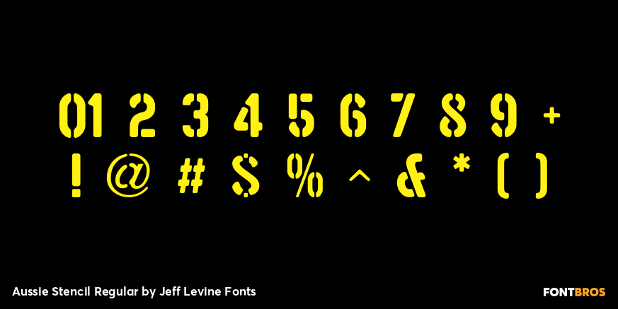 Aussie Stencil Regular Font Poster #4