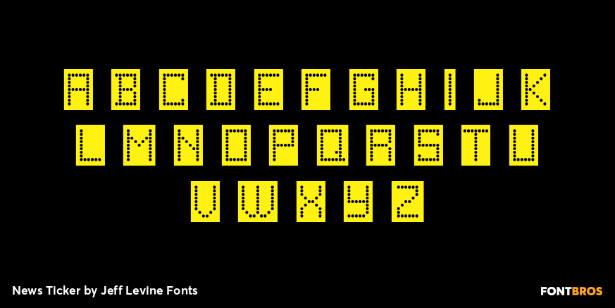News Ticker Font Poster #1