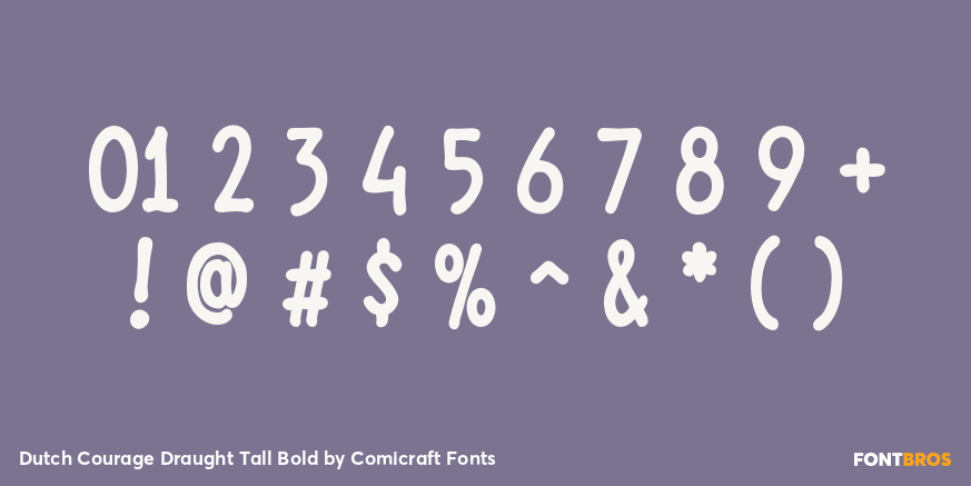 Dutch Courage Draught Tall Bold Font Poster #4