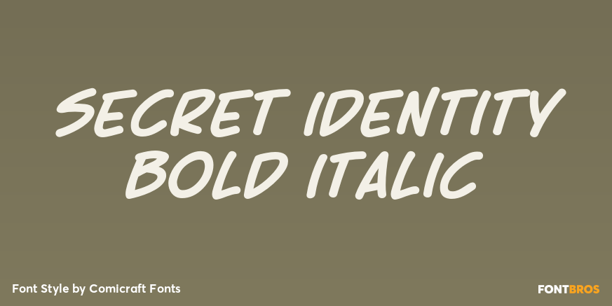 Secret Identity Bold Italic Poster