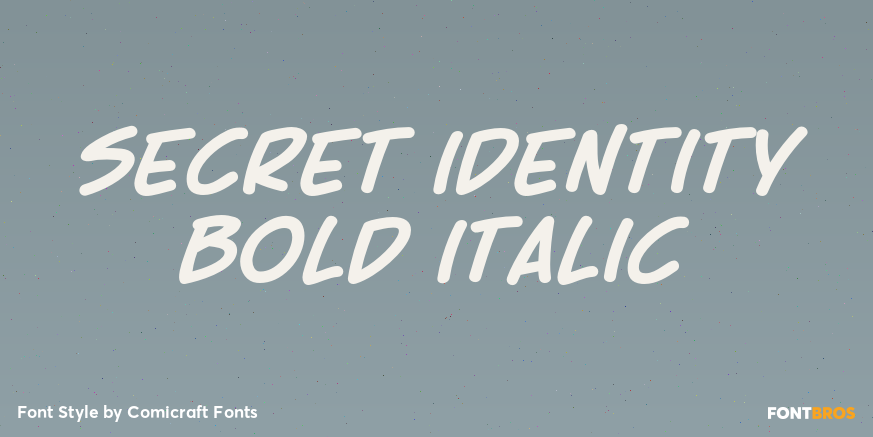 Secret Identity Bold Italic Poster