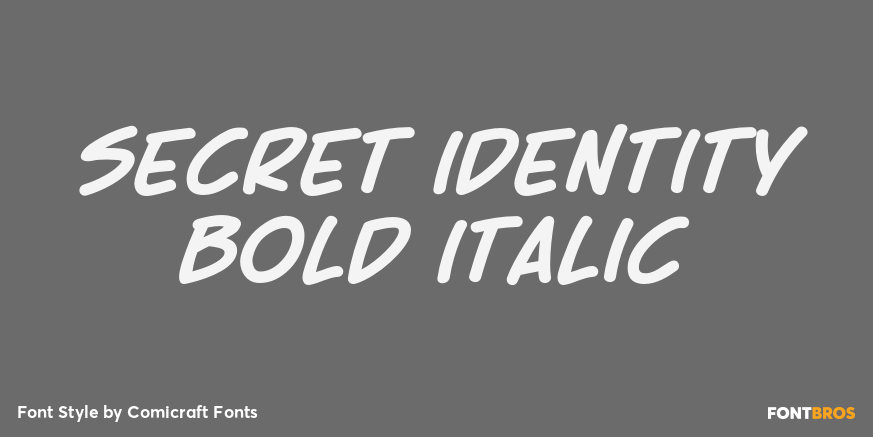 Secret Identity Bold Italic Poster