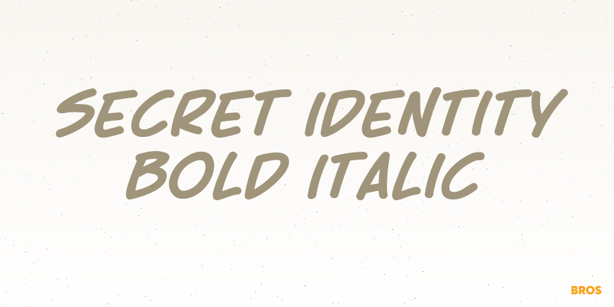 Secret Identity Bold Italic Poster