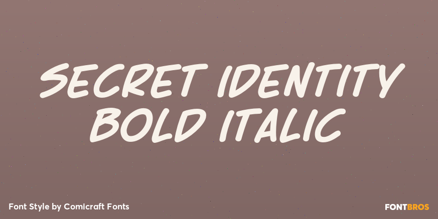 Secret Identity Bold Italic Poster
