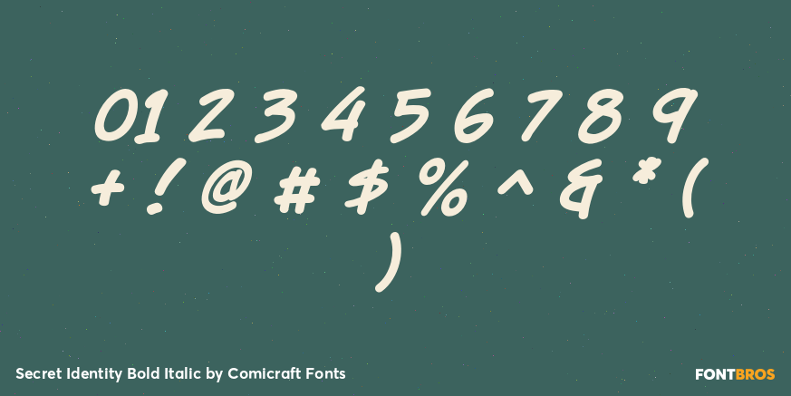 Secret Identity Bold Italic Font Poster #1