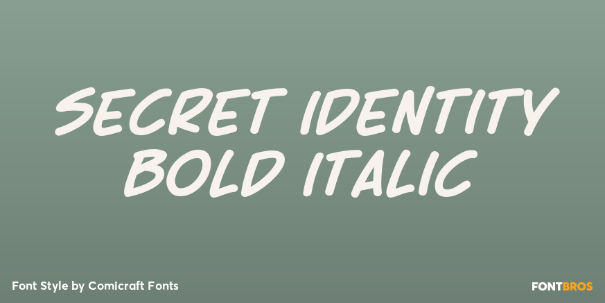 Secret Identity Bold Italic Poster