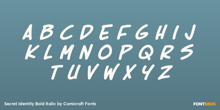 Secret Identity Bold Italic Font Poster #1