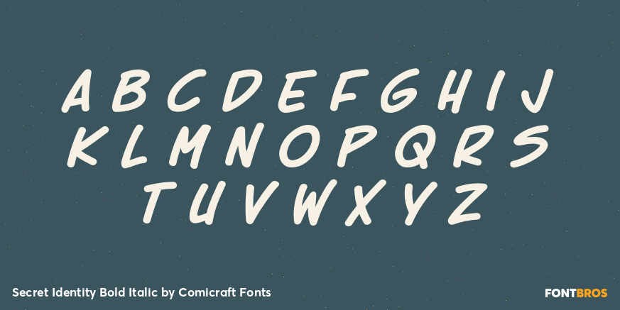 Secret Identity Bold Italic Font Poster #1