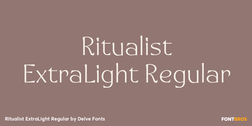 Ritualist ExtraLight Regular Font Poster #1