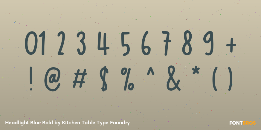 Headlight Blue Bold Font Poster #1