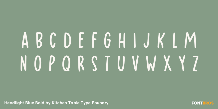 Headlight Blue Bold Font Poster #1