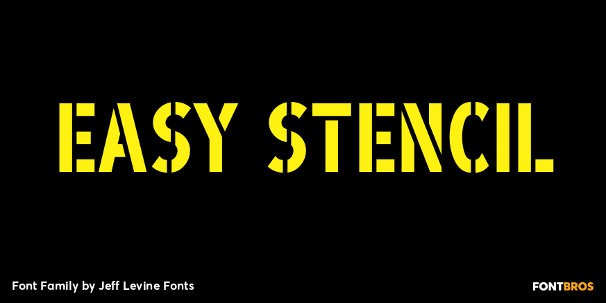 Easy Stencil Font Poster