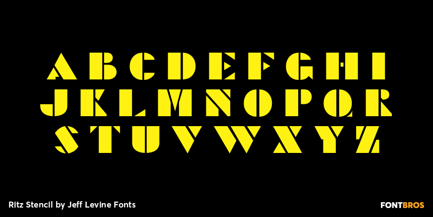 Ritz Stencil Font Poster #2