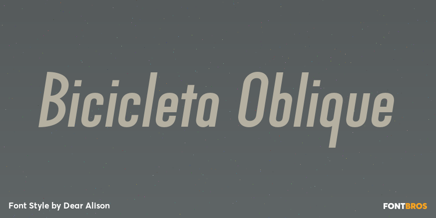 Bicicleta Oblique Font Poster #1