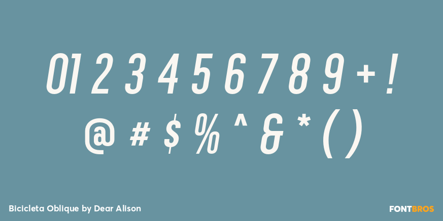 Bicicleta Oblique Font Poster #1