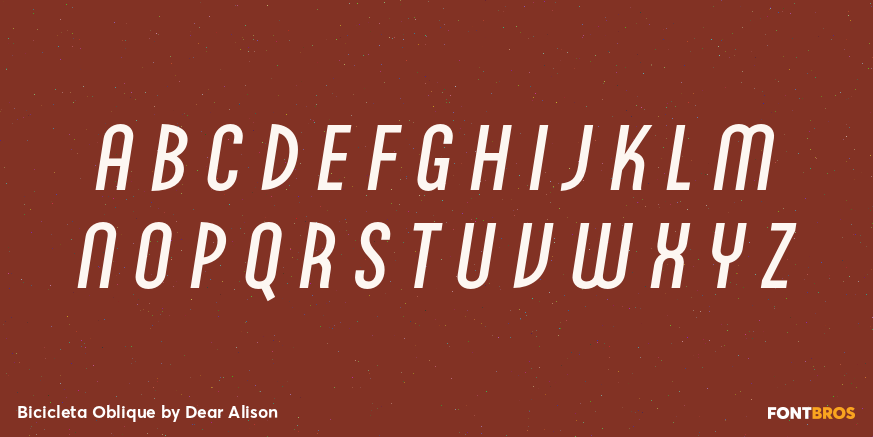 Bicicleta Oblique Font Poster #2