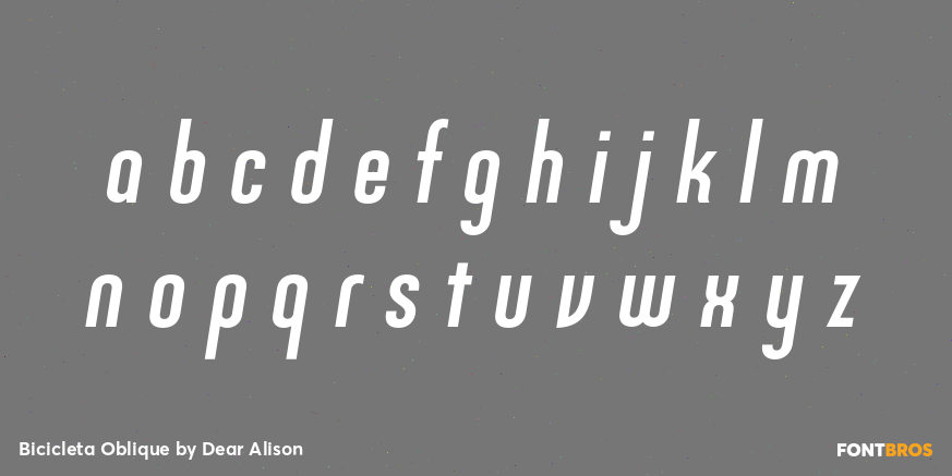 Bicicleta Oblique Font Poster #3