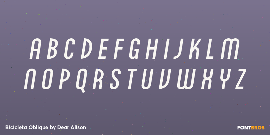 Bicicleta Oblique Font Poster #1