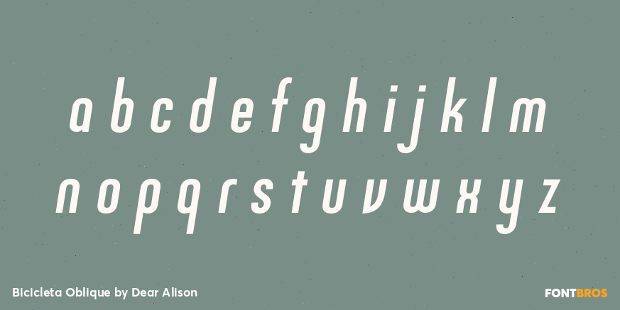 Bicicleta Oblique Font Poster #1