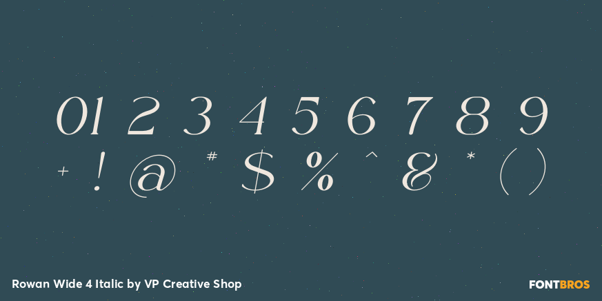 Rowan Wide 4 Italic Font Poster #4