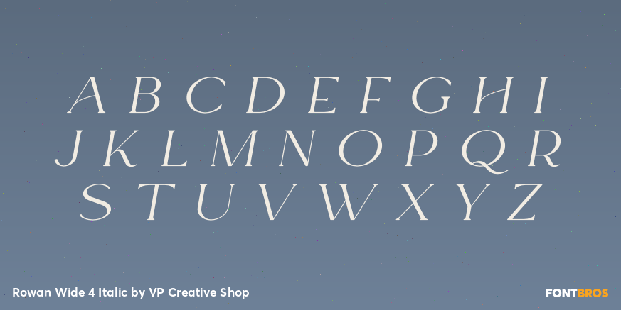 Rowan Wide 4 Italic Font Poster #2