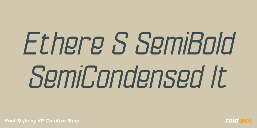 Ethere S SemiBold SemiCondensed It Font Poster #1