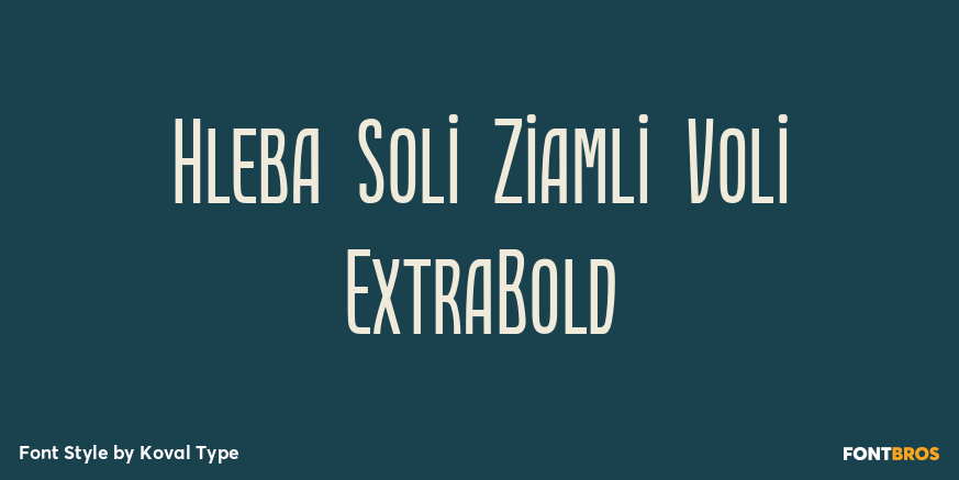 Hleba Soli Ziamli Voli ExtraBold Poster