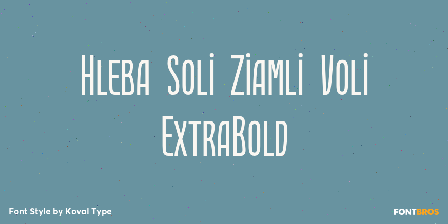 Hleba Soli Ziamli Voli ExtraBold Poster