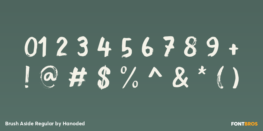 Brush Aside Regular Font Poster #4